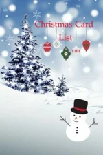 Christmas card list: Tracker for Holiday Card Sending And Receiving Holiday C...