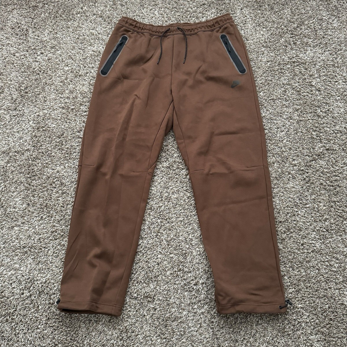Nike Sportswear Tech Fleece Pants Brown Black DQ4312-259 Men Size