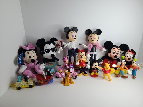 Lot Of Disney Figures, Plush, Cars Mickey Minnie Goofy - Picture 2 of 5