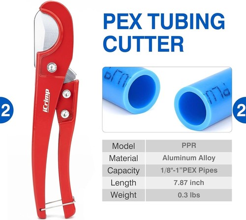 Versatile PEX Clamp Tool Set with Stainless Steel Rings - Ideal for Home Repairs - Picture 5 of 10