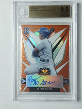 2021 Leaf Valiant Peyton Wilson Auto Orange /99 Rookie Card RC BGS 9.5 Auto 10