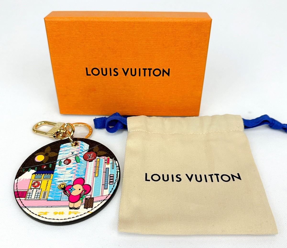 NEW LOUIS VUITTON Key Holder Bag Charm Illustre Xmas 22 Tokyo