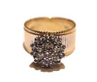 14k yellow gold 1ct SI2-3 H round diamond cluster ring 6.7g estate 6.75 — photo 2