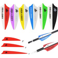 100X Bogenschie&szlig;en Pfeil Vanes 2'' 3'' 4'' Kunststoff Pfeilfedern Befiederung