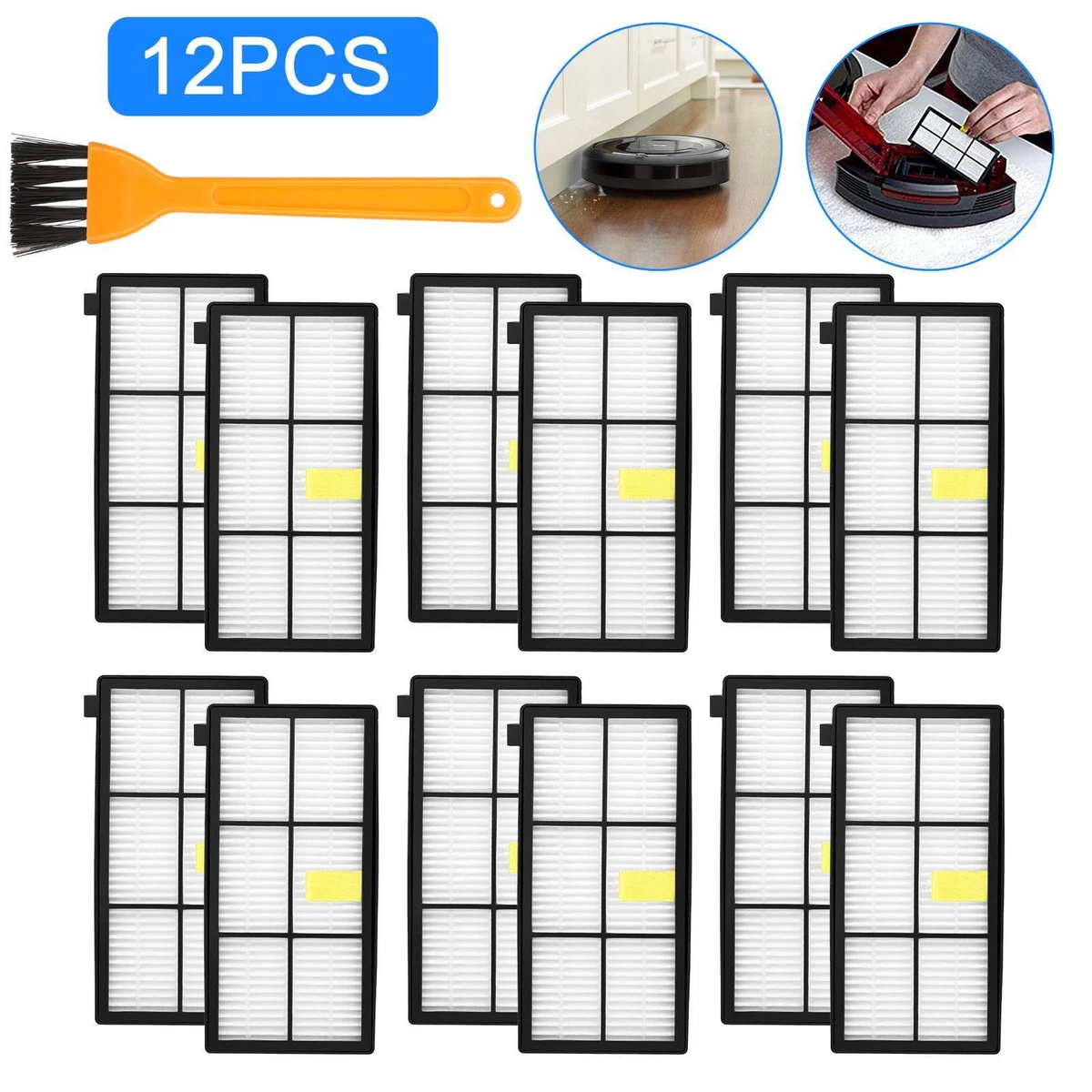 3 Filtros HEPA Compatibles para IROBOT ROOMBA Series 800 870 880