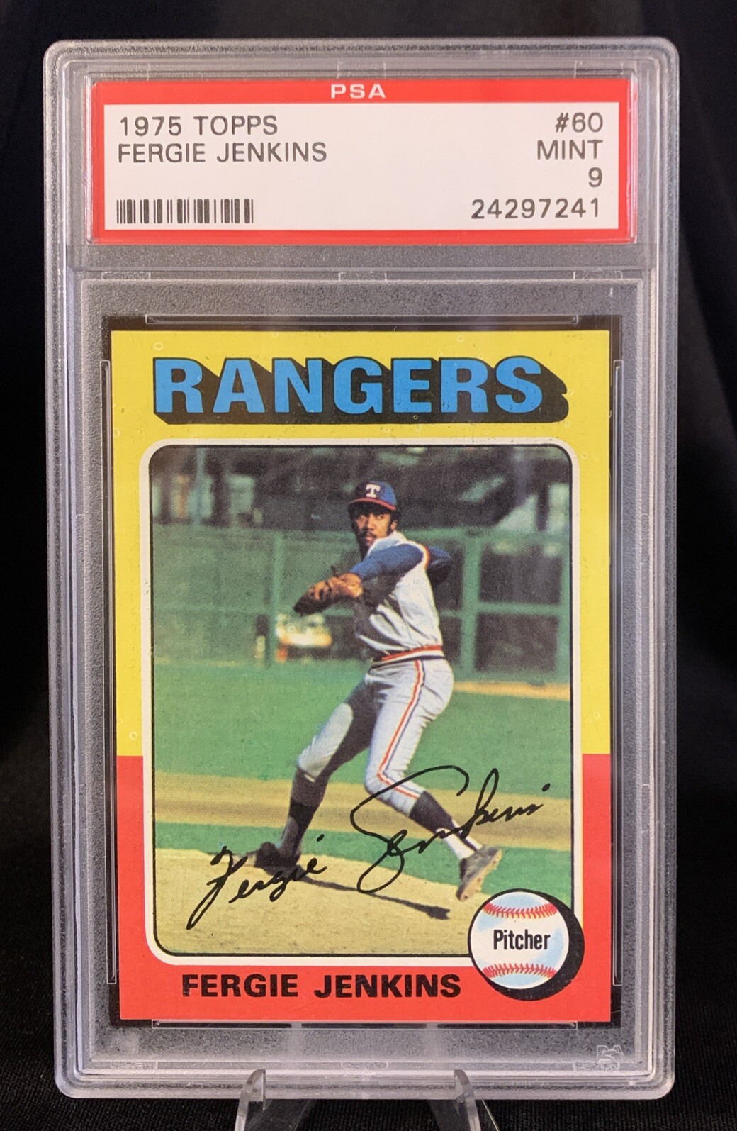 1975 Topps #60 FERGIE JENKINS PSA 9 Mint 90552152