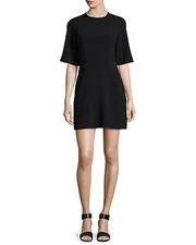 Black Halo Half Sleeve fit & Flare Black Dress Sz 8 New