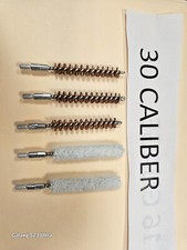 30 CALIBER  BRONZE GUN BRUSH AND MOP KIT 3 BRUSHES AND 2 MOPS 5PIECE KIT