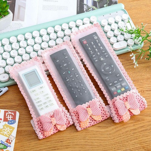 Bow Lace Fabric Remote Control Cover Dust Cover Protective Cover GXR J4C6 F3Q9 - Picture 3 of 30