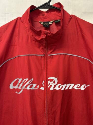 North End Eco Alfa Romeo Racing Jacket Lightweight XXL Red Windbreaker Zipper - Picture 2 of 6