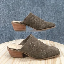 Sole Society Shoes Womens 9.5 M Lillianne Mule Brown Closed Toe Studded Block