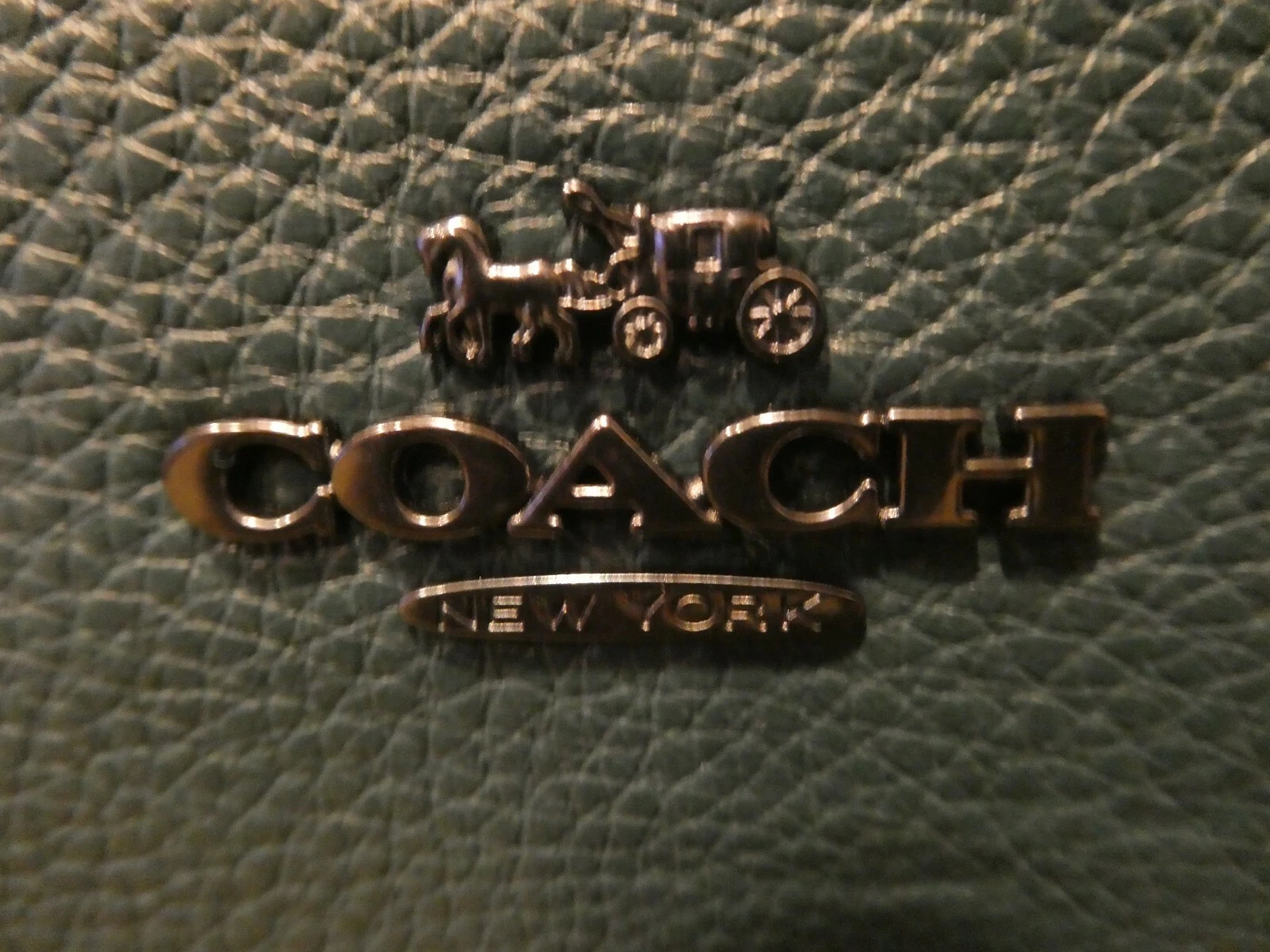 COACH Kacey Borsa a tracolla donna in raffinata pelle di ciottoli foresta C6229