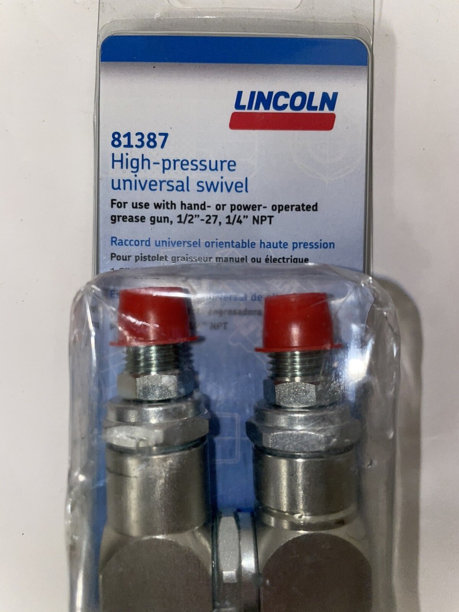 Lincoln 81387 High-Pressure Universal Swivel, 12”-27,1/4”NPT | eBay