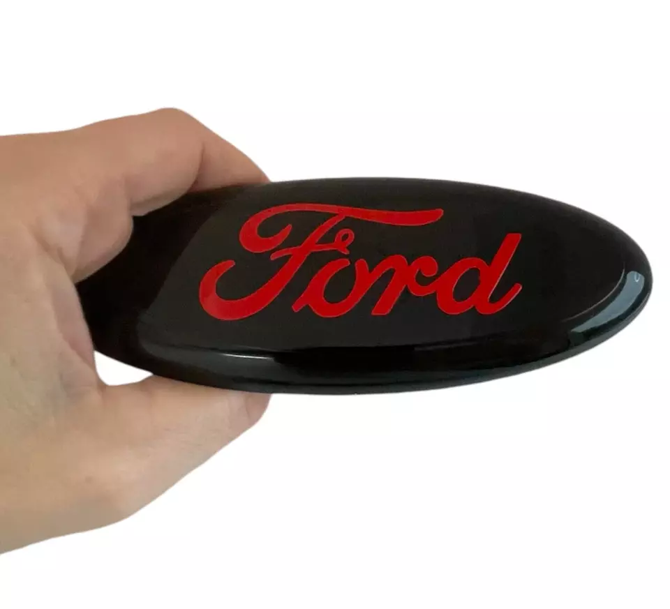 Rear Tailgate Oval Logo 5 inch Red Emblem for Ford Taurus C-Max Focus - Image 2 of 4