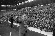 Manager Bill Shankly Receives The Acclaim Of The Kop 1973 Old Football Photo