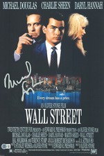 Michael Douglas Signed Autograph Wall Street 12x18 Photo Beckett BAS