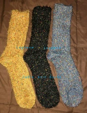 Soft Cable Knit Boot Socks Cozy School Girl Sweater Warm Casual Bed Classic New