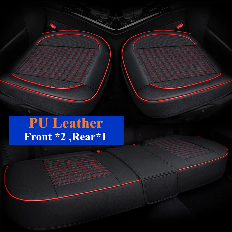 3PCS For Cadillac 99% Models Car Front Rear Seat Cover Cushion Protector Mats - Image 2 of 4