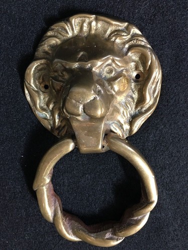 Vintage Brass Lions Head Door Knocker - heavy weight - Picture 7 of 7