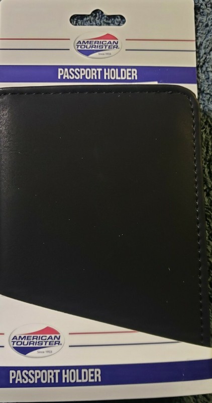 American Tourist Passport Holder Black