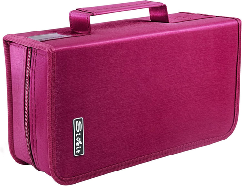 CD/DVD Storage Holder - 128 Capacity Organizer, Portable CD Wallet for Home & Tr