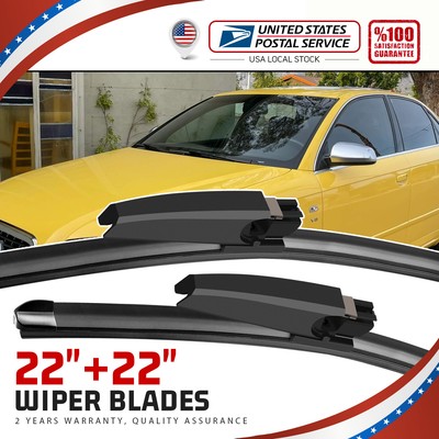 For Audi A4 Saloon (8EC, B7) 2004-08 Front Windscreen 22'' 22'' Flat Wiper Blades