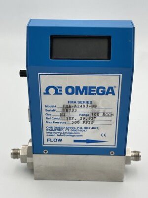 OMEGA ENGINEERING MASS FLOW CONTROLLER FMA-A2403-SS 100SCCM/500PSIG PRECAL: N2