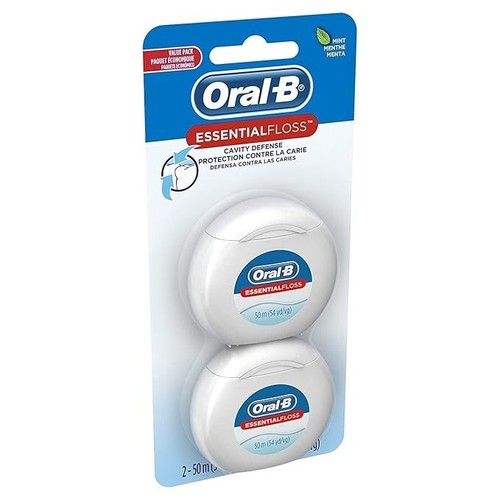 Oral-B EssentialFloss Cavity Defense Dental Floss, 50 M, count 2 (Pack of 1) - Picture 3 of 4