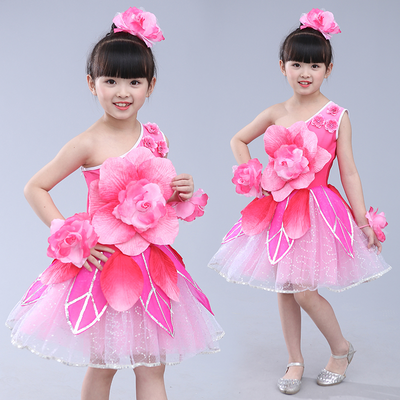 dress for festival dance Rainbow Sequined Jazz Dance Costumes for Girls Kids Model Runway Catwalk Clothes  Festival Party Dress Up Photos Shooting Outfits – Moderndancedress.com main image 1