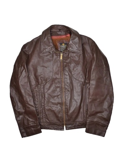 ジャケット・アウター Vintage leather jacket car coat boa 38 Vintage leather jacket car coat boa 38 - メルカリ