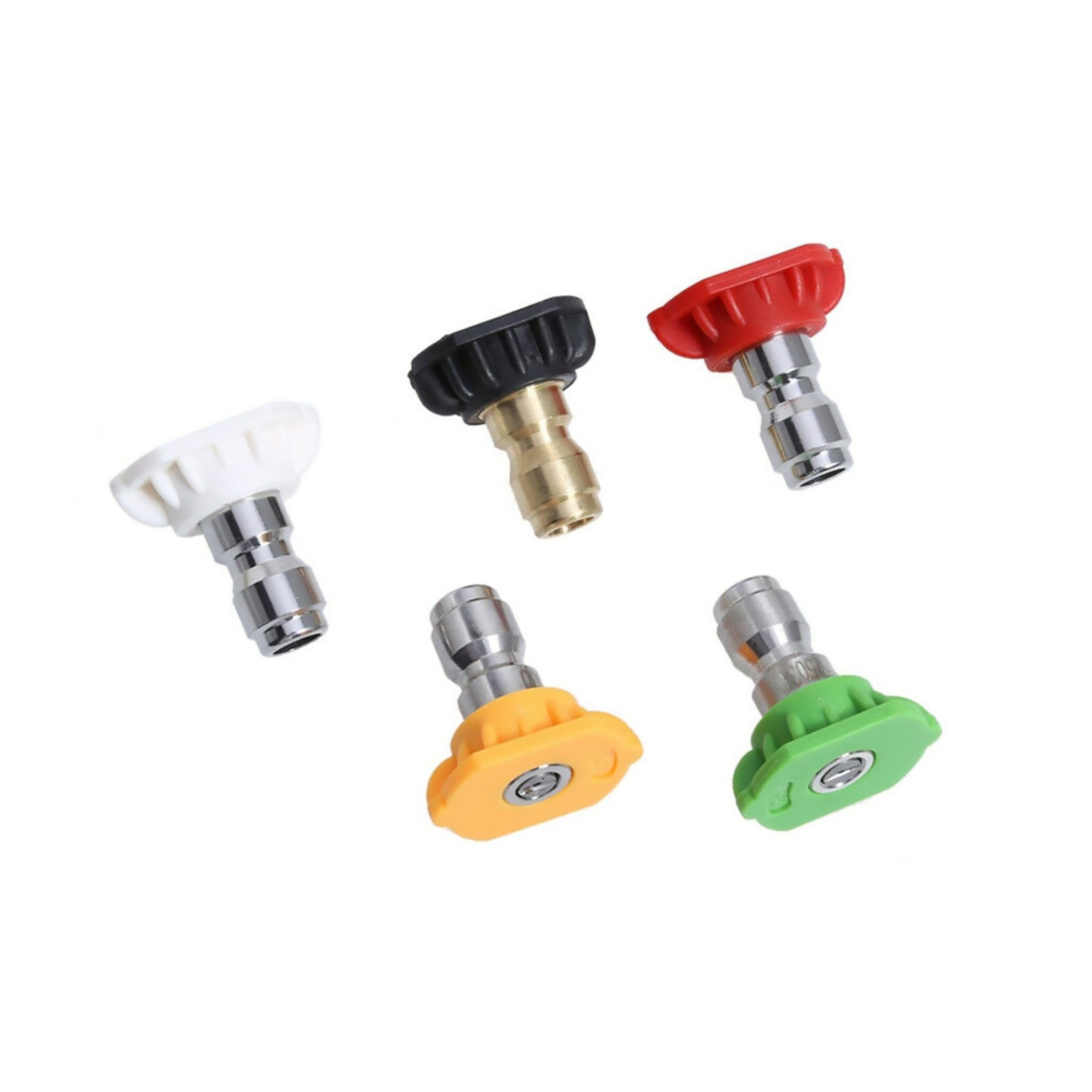 5Pcs 1/4 inch Quick Connect Washer Gun Spray Nozzle Tips 3600 PSI Auto Cleaning