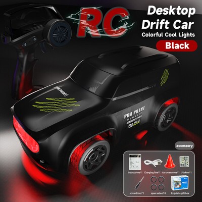 Mini RC 4WD Drift Car 1:64 Super Small RC High Speed Racing Cool Lights Toy Auto