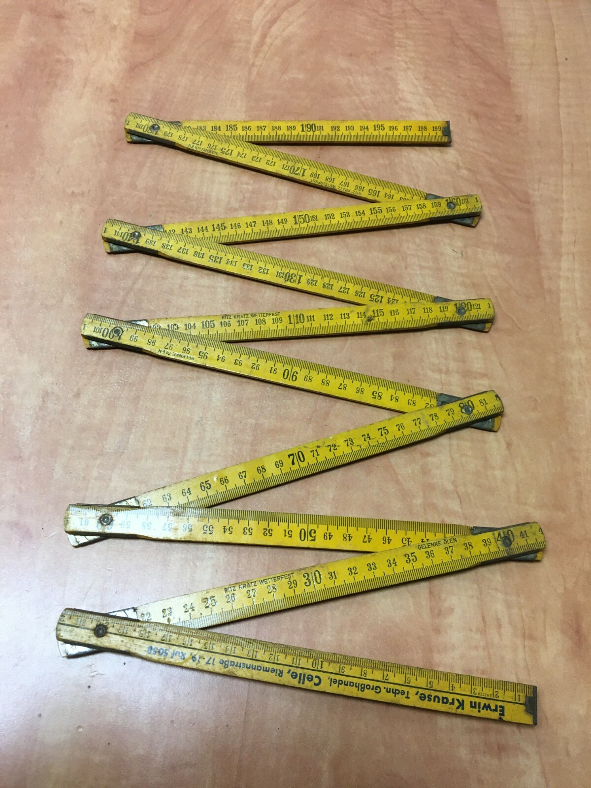 vintage-erwin-krause-folding-rule-2-meter-200mm-millimeters-plastic-ebay