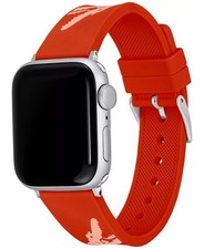 Lacoste Unisex 38/40mm Silicone Replacement Strap Band for Apple Watch - Red