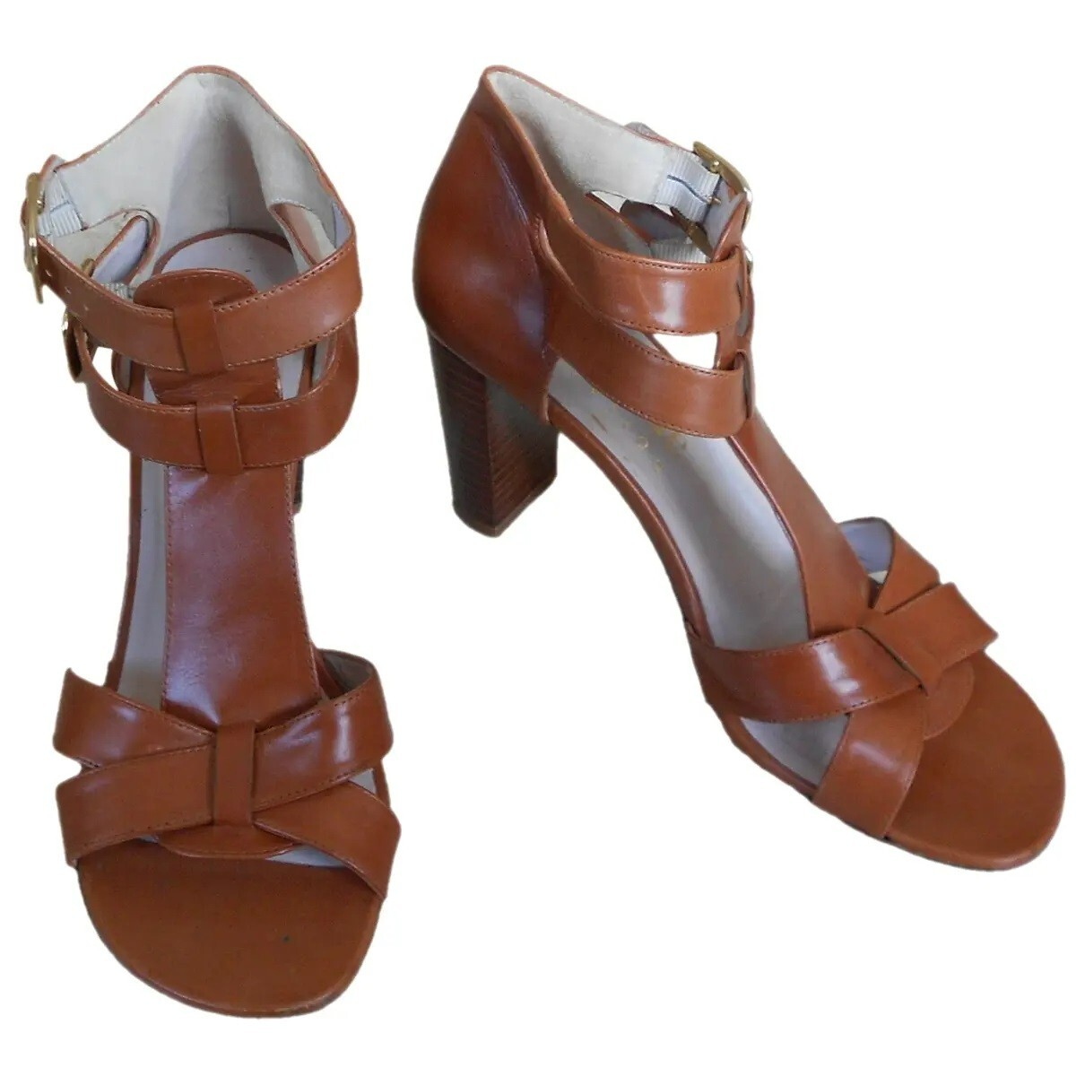 DIFFUSION ACCESSORY, women's camel leather heel s… - image 1