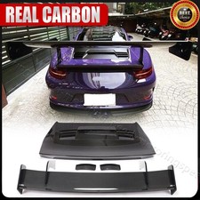 For Porsche Carrera 911 991 GT3 DRY Carbon Fiber Trunk Lids +Rear Spoiler Wings