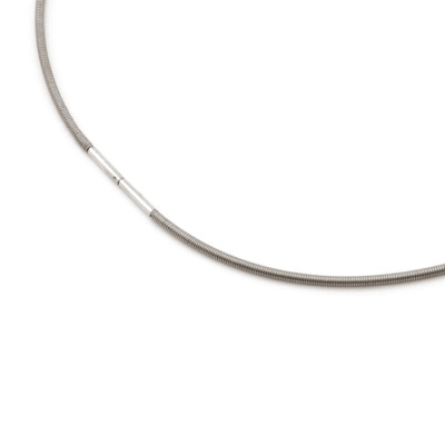 Boccia Halskette Collier Spirale Titan 45 cm 0808-01 Kette ohne Anänger