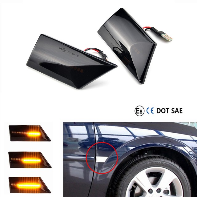 Dynamische LED Seitenblinker für Opel Vectra C Signum 02-08 Schwarze Dynamische LED Seitenblinker für Opel Vectra C Signum 02-08 Schwarze
