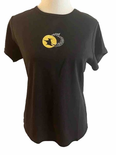 Wicked Holiday Damen Large T-Shirt Hexe gelb Glitzer Mond Sterne Halloween - Bild 1 von 5