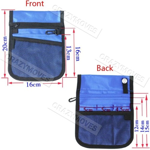 Nurse Pouch Extra Pocket Quick Pick Vet Agecare Waterproof Bag w/ Belt Strap - Picture 4 of 17
