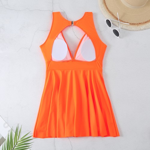 Women's Sexy One Piece Swimsuit Tummy Control V Neck Bathing Suits SwimmingDress - Picture 48 of 117