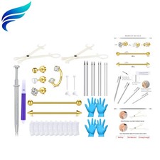 34-Piece Hypoallergenic Ear Piercing Kit - DIY Painless Stainless Steel Solution