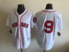 Men's No.9 Ted Williams Jersey Retro Style White