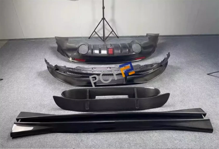 Подходит для Infiniti FX35 FX37 QX70 2009-2015 годов выпуска в стиле Феттеля комплект из настоящего карбона с небольшим бампером - Изображение 4 из 4