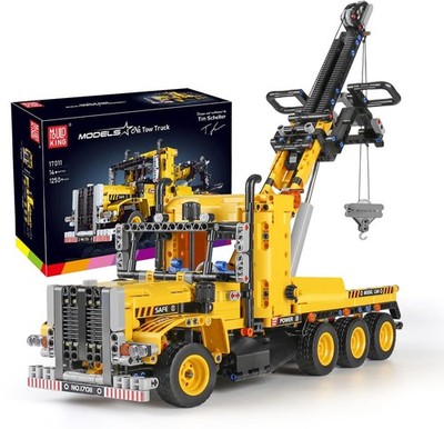 Mould King 17011 Heavy-Duty Tow Truck Building Toy Set, Technology MOC Road T...