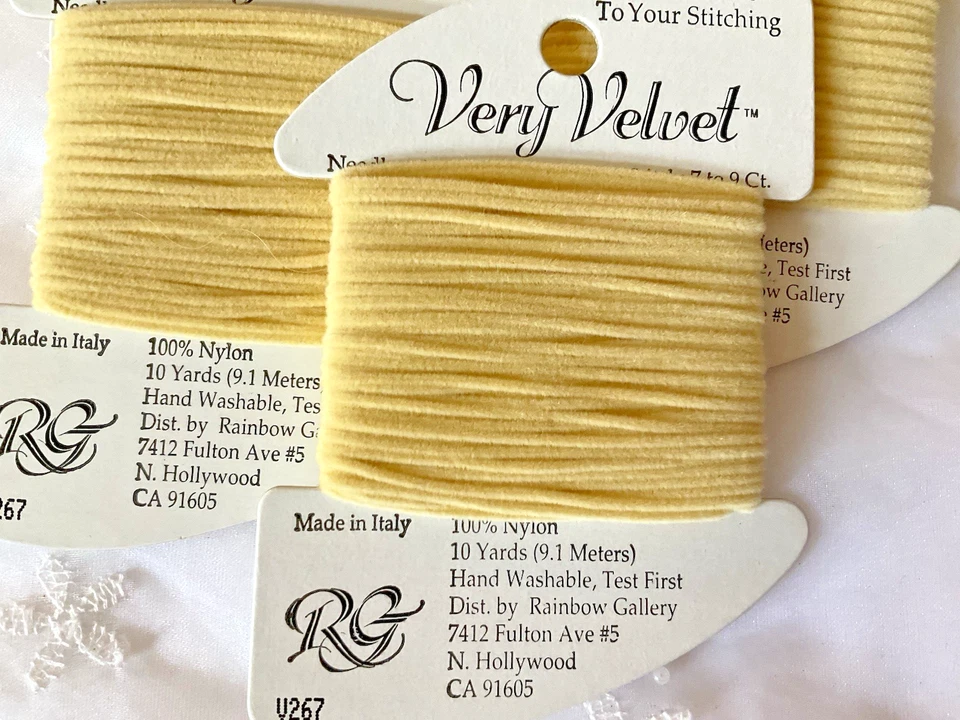 Needlepoint Embroidery Thread Rainbow Gallery Lot of 5 Very Velvet Yellow New - Image 3 of 3
