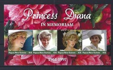 Papua New Guinea 2022 In Memoriam 25th Anniversary Princess Diana Sheetlet - MNH