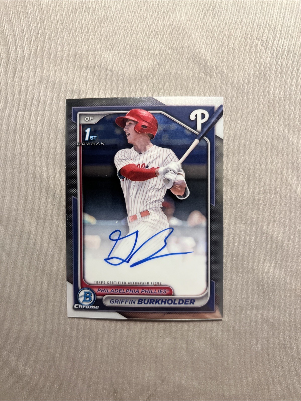 2024 Bowman Draft Griffin Burkholder 1st Bowman Chrome Auto #CPA-GB