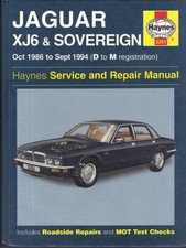 JAGUAR XJ6,3.2,3.6,4.0,DAIMLER SOVEREIGN,XJ40 HAYNES WORKSHOP MANUAL 1986-1994