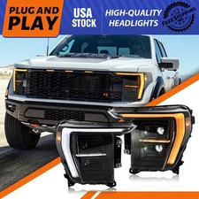TT-ABC Pair LED Headlights For Ford F-150 F150 2021-2024 Upgrade Lamp Assemly